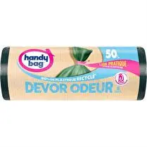 Handy bag, Sacs poubelle à lien pratique devor odeur 80% plastique recycle