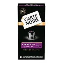 Carte noire, Capsules alu espresso puissant n°11 x 10