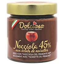 Dolcioso, Nocciola 45% pâte à tartiner aux eclats de noisettes igp