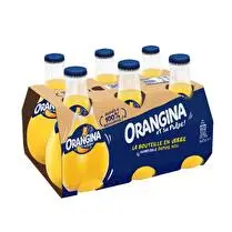 Orangina, Boisson gazeuse à l'orange et sa pulpe en bouteille en verre