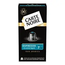 Carte noire, Capsules alu espresso classique n°7 x 10