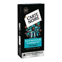 CARTE NOIRE Capsules alu espresso classique n°7 x 10