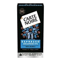 CARTE NOIRE Capsules alu espresso décafeine n°5 x 10
