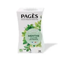 Pagès, Sachets infusion bio menthe cultivée en France x 20