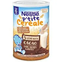 Nestlé, P'tite céréale cacao dès 6 mois 415g Nestlé