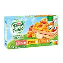 Materne, Pom'potes fruits de nos régions multi variété pêche mirabelle abricot 12 x 90g