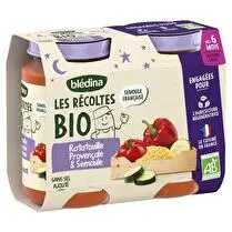 Blédina, Les récoltes bio pots petite ratatouille semoule dès 6 mois