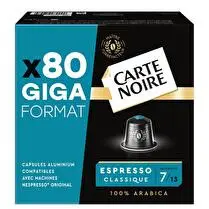 Carte noire, Capsules  espresso Classique n°7 - La boÏîte de 80