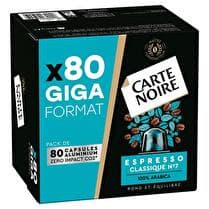 CARTE NOIRE Capsules  espresso Classique n°7 - La boÏîte de 80