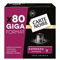 Carte noire, Capsules espresso  Intense n° 9  - x 80