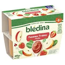 Blédina, Coupelles pommes fraises menthe dès 8 mois