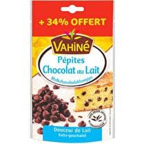 VAHINÉ Pépites de chocolat au lait  - 100 g + 34 % offert