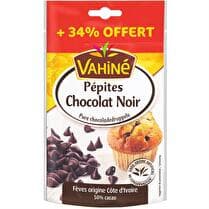 VAHINÉ Pépites de chocolat noir  100 g + 34 % offert