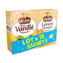 Vahiné, Sucre vanillé et levure chimique - Lot de 15 sachets