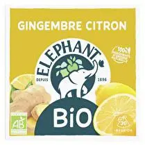 Éléphant, Mon infusion bio  Gingembre citron  - x 20 sachets