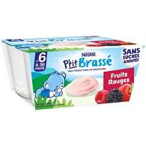 Nestlé, P'tit brassé fruits rouges sans sucres ajoutés dès 6 mois