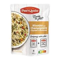 Paul & Louise, Envie du jour risotto aux champignons légumes et parmesan