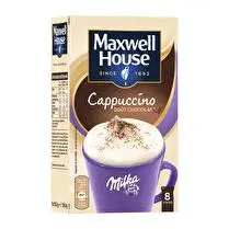 Maxwell house, Sticks soluble Cappuccino Milka  x 8  154g Maxwell House