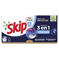 SKIP Lessive 26 capsules 3 en 1 active clean (boîte carton)