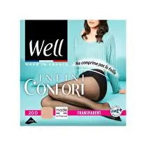 Well, Collant Infini Confort Transparent, Beige élégant, T2