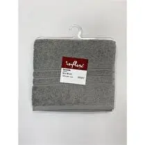 Influx, Serviette éponge 50x90cm, 100% coton 500 gr/m², coloris gris clair