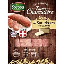 Socopa, Saucisses au beaufort façon charcutière 4 x 80 g