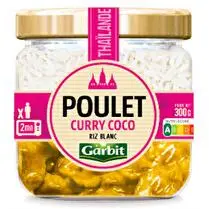 Garbit, Bocal poulet curry coco riz blanc