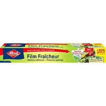 Albal, Film fraicheur 30 m + 9 m offerts Contient 70 % de ressources recyclées