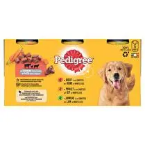 Pedigree, Terrine 3 variétés boeuf poulet et agneau x 6