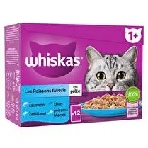 Whiskas, Les poissons favoris en gelée pour chat adulte 4 variétés