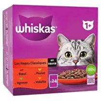 Whiskas, Les repas classiques en sauce pour chat adulte 4 variétés x 24