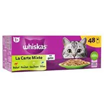 Whiskas, La carte mixte en gelée pour chat adulte 4 variétés x 48