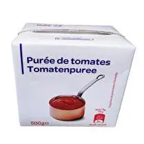 Le moins cher, Purée de tomates en brique