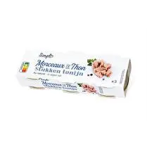 Le moins cher, Morceaux de thon listao naturel x 3