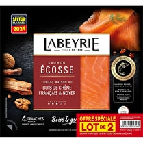 Labeyrie, Saumon atlantique d'Ecosse fumé    Lot de 2 x 4 tranches