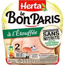 Herta, Jambon conservation sans nitrite 2 tranches
