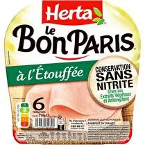 Herta, Jambon à l'étouffée sans nitrite 6 tranches