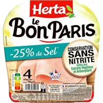 Herta, Jambon sel réduit sans nitrite 4 tranches