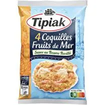 Tipiak, 4 coquilles aux fruits de mer sauce persillée
