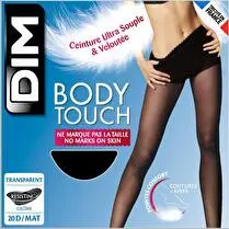 Dim, Collant Body Touch Transparent, Noir, T6