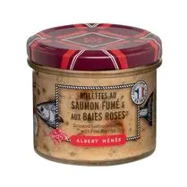 Albert Ménès, Rillettes de saumon fumé aux baies roses