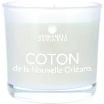 Devineau, Bougie verre colore et serigraphie d70 coton de louisiane