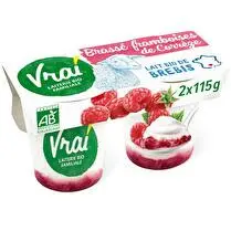 Vrai, Yaourt brassé au lait de brebis framboises