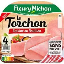 Fleury michon, Jambon Le Torchon conservation sans nitrite x4 tranches