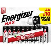 Energizer, Piles alcaline max AA/LR06 x10