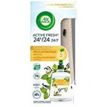 Air Wick, Spray automatique sans gaz active fresh 24h/24 vanille et chèvrefeuille
