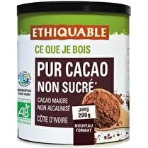 Ethiquable, Pur cacao non sucré