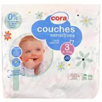 Cora, Couches sensitives taille 3 (4 à 9kg)