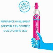 Sodastream, Cylindre d'échange CQC 60Lgaz co2 100% naturel, bouteilles de gazéification réutilisables sans bpa*