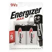 Energizer, Piles alcaline max 6LR61 9V x2